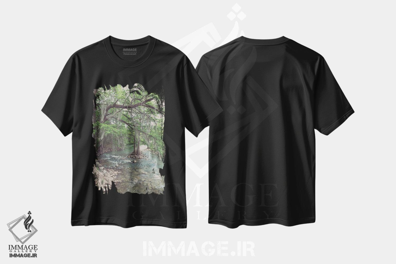 تیشرت طرح دار عکاسی رود کومال در تپه های تگزاس، مدیوم اثر آن هادک | فروشگاه ایماژ
