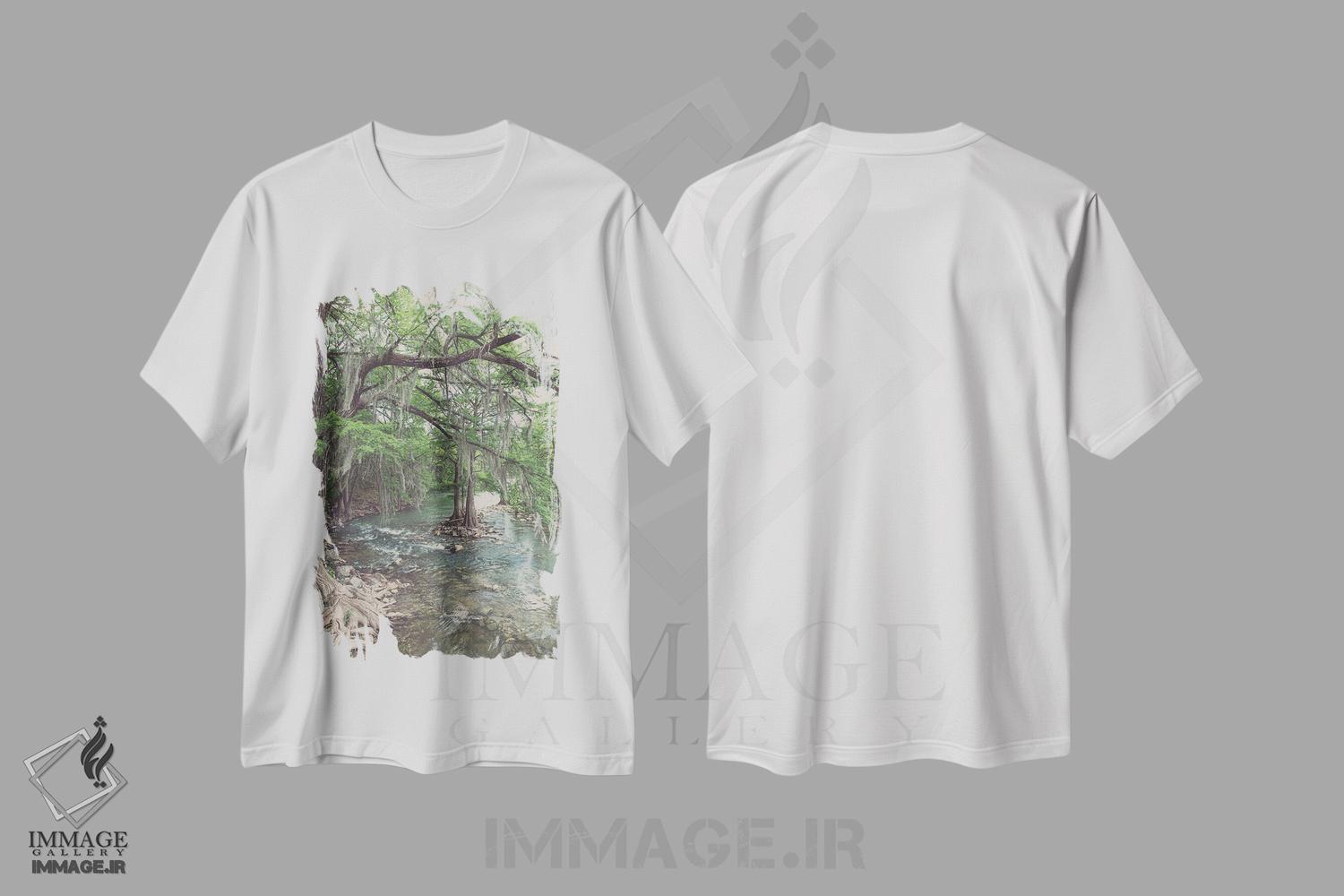 تیشرت طرح دار عکاسی رود کومال در تپه های تگزاس، مدیوم اثر آن هادک | immage.ir