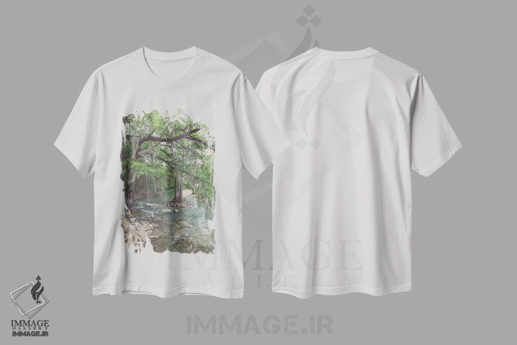 تیشرت طرح دار عکاسی رود کومال در تپه های تگزاس، مدیوم اثر آن هادک | immage.ir