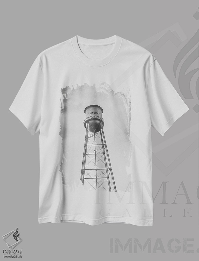 تیشرت طرح دار برج آب مارفا، عکاسی سیاه و سفید اثر آن هادک | immage.ir