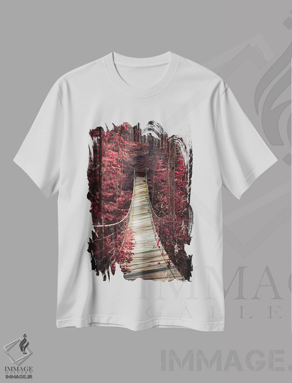 تیشرت طرح دار جنگل افسون شده، مدیوم اثر آن هادک | immage.ir