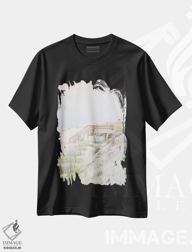 تیشرت طرح دار طلوع آفتاب اوتر بنکس، مدیوم اثر آن هادک | فروشگاه ایماژ