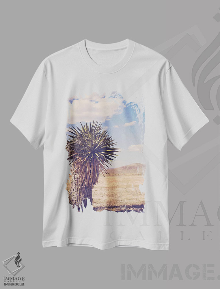 تیشرت طرح دار روز بیابانی، مدیوم اثر آن هادک | immage.ir