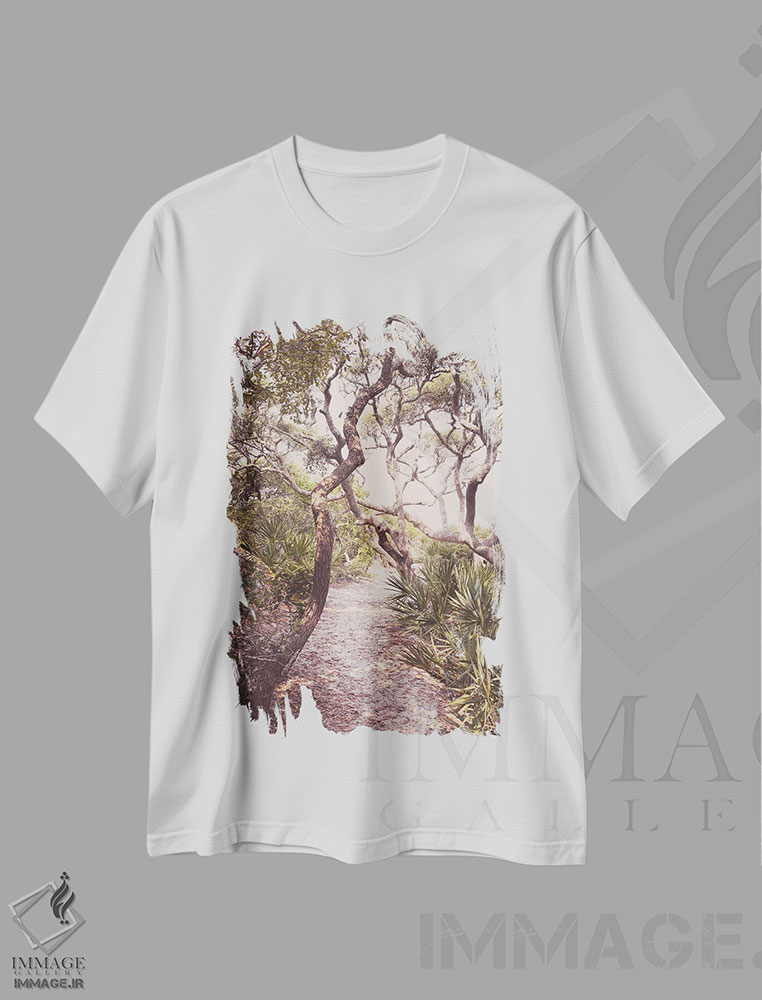 تیشرت طرح دار مسیر به ساحل ایکس ساحل خلیج فلوریدا، مدیوم اثر آن هادک | immage.ir