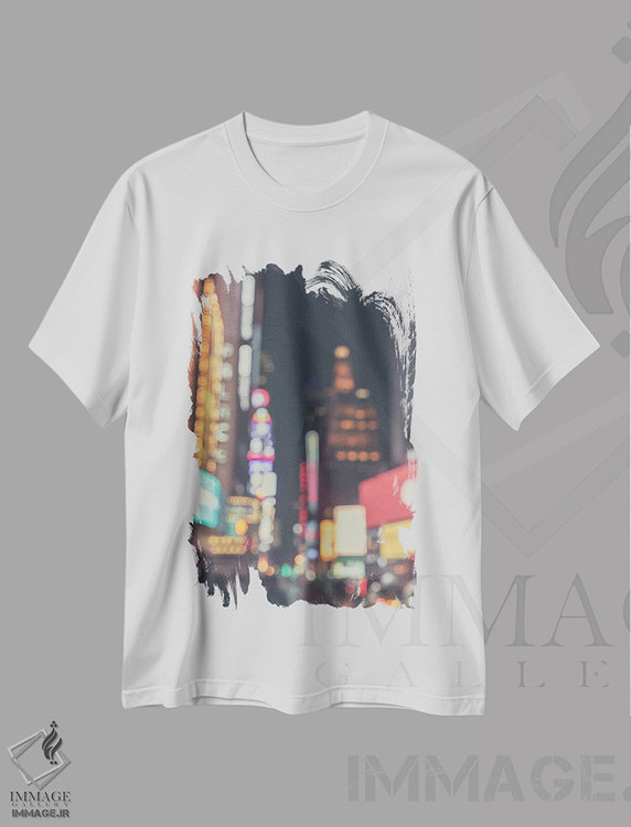 تیشرت طرح دار تایم اسکوئر نیویورک، مدیوم اثر آن هادک | immage.ir