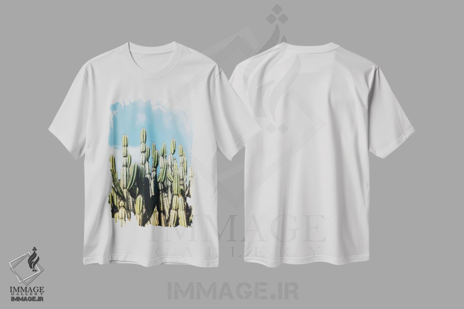 تیشرت طرح دار باغ بیابانی، مدیوم اثر آن هادک | immage.ir