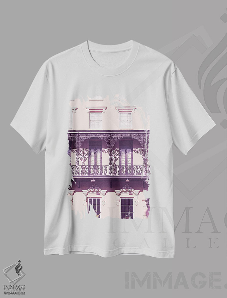 تیشرت طرح دار توری آهنی X چارلستون کارولینای جنوبی، مدیوم اثر آن هادک | immage.ir