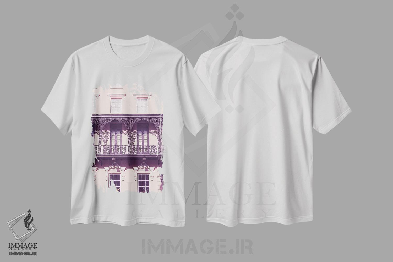 تیشرت طرح دار توری آهنی X چارلستون کارولینای جنوبی، مدیوم اثر آن هادک | immage.ir