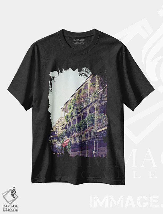 تیشرت طرح دار محله فرانسوی نیواورلئان اثر آن هادک | فروشگاه ایماژ