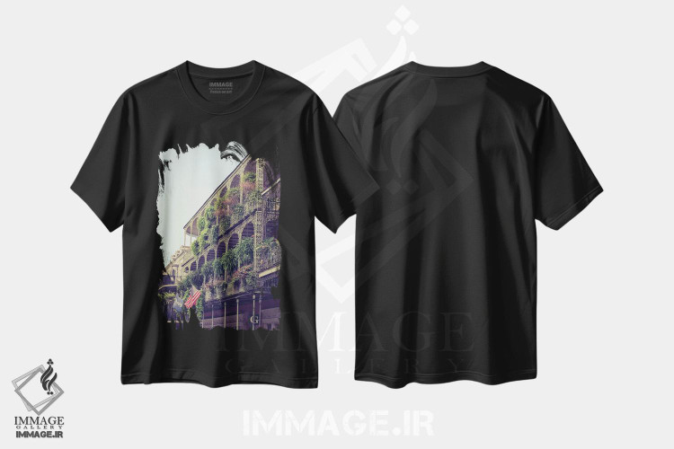 تیشرت طرح دار محله فرانسوی نیواورلئان اثر آن هادک | فروشگاه ایماژ