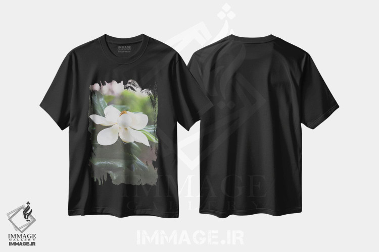 تیشرت طرح دار ماگنولیا ۲، مدیوم اثر آن هادک | فروشگاه ایماژ