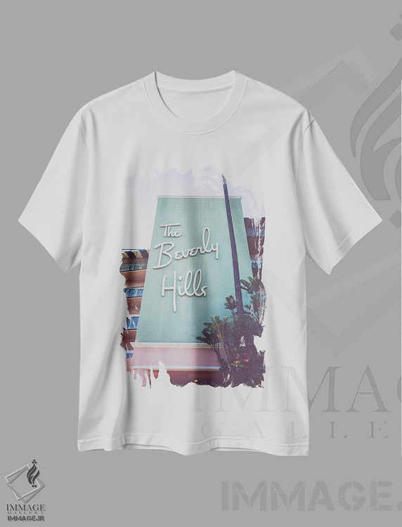 تیشرت طرح دار هتل بورلی هیلز ۱، مدیوم اثر آن هادک | immage.ir