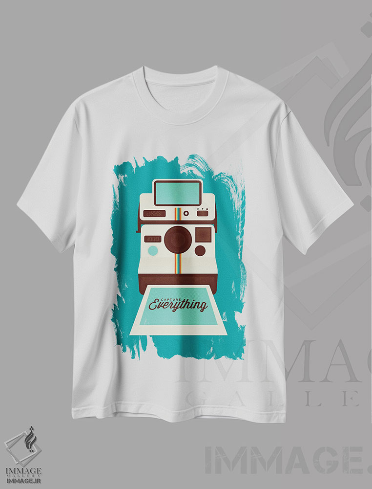 تیشرت طرح دار ثبت همه چیز، تزئینی اثر برگر بولت | immage.ir