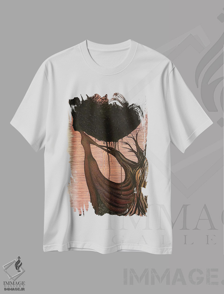 تیشرت طرح دار خانه تپه ای، مدیوم اثر اشلی جوی | immage.ir