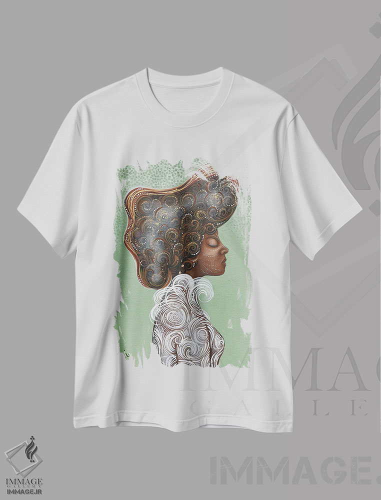 تیشرت طرح دار پنبه تابیده شده، هنر آمریکایی آفریقایی تبار اثر اشلی جوی | immage.ir