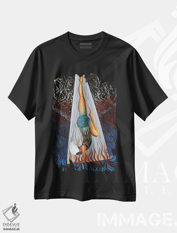 تیشرت طرح دار جشن عناصر طبیعت، هنر آمریکایی آفریقایی تبار اثر اشلی جوی | فروشگاه ایماژ