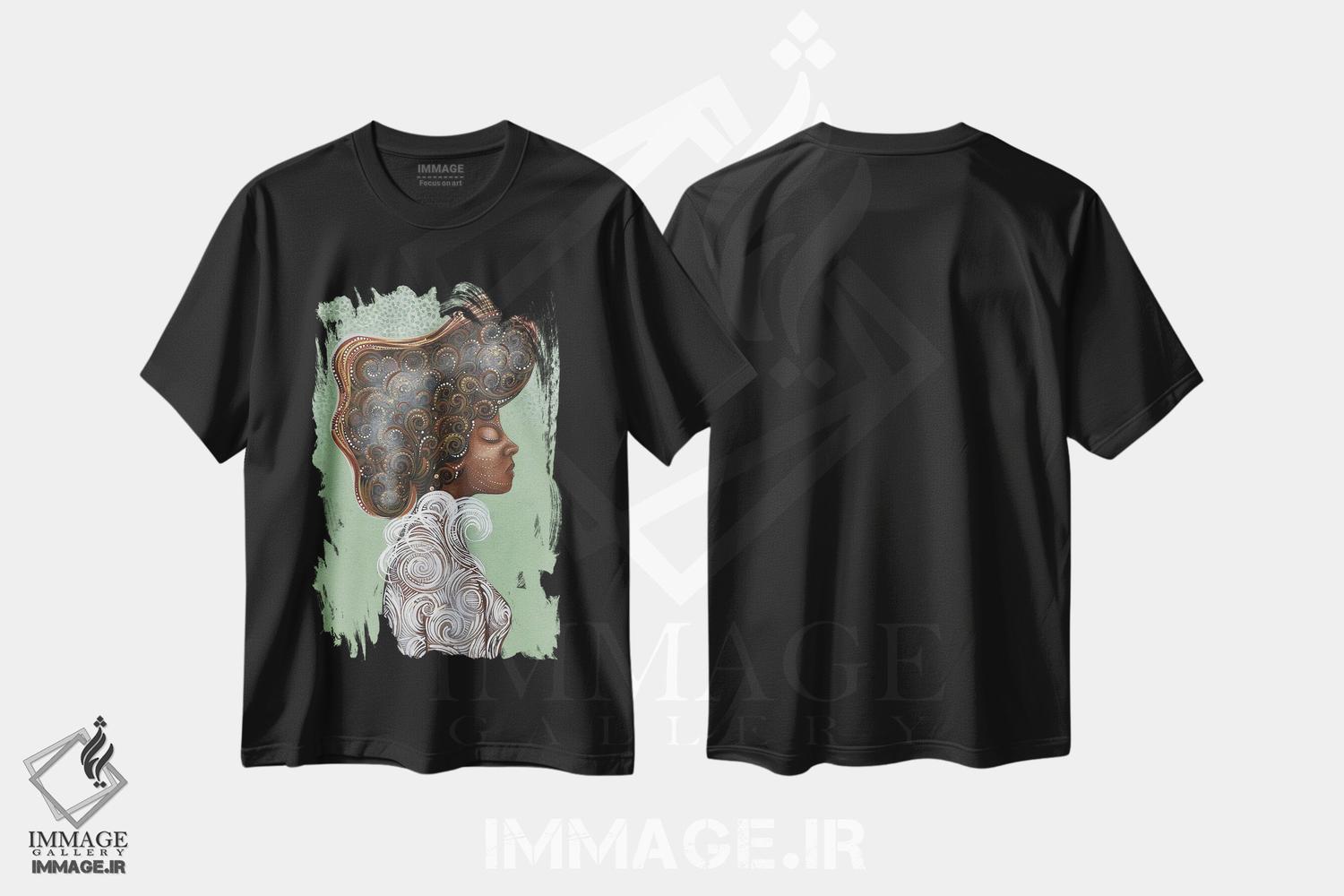 تیشرت طرح دار پنبه تابیده شده، هنر آمریکایی آفریقایی تبار اثر اشلی جوی | فروشگاه ایماژ