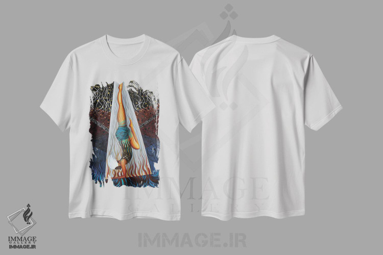 تیشرت طرح دار جشن عناصر طبیعت، هنر آمریکایی آفریقایی تبار اثر اشلی جوی | immage.ir