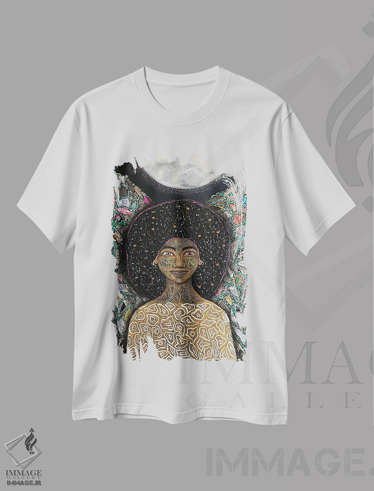 تیشرت طرح دار ماه نو، هنر آمریکایی آفریقایی تبار اثر اشلی جوی | immage.ir