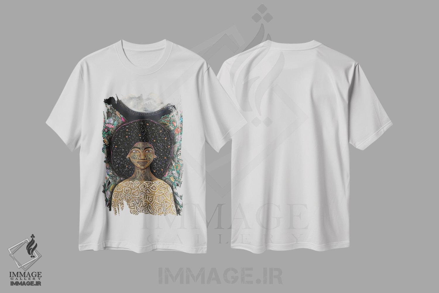 تیشرت طرح دار ماه نو، هنر آمریکایی آفریقایی تبار اثر اشلی جوی | immage.ir