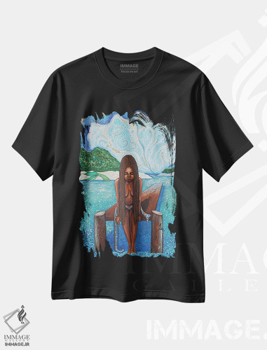 تیشرت طرح دار راهی به سوی یمیا، هنر آمریکایی آفریقایی تبار اثر اشلی جوی | فروشگاه ایماژ