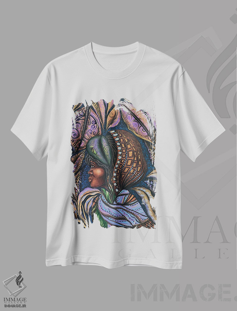تیشرت طرح دار هریت زیر پرده شب، هنر آمریکایی آفریقایی تبار اثر اشلی جوی | immage.ir