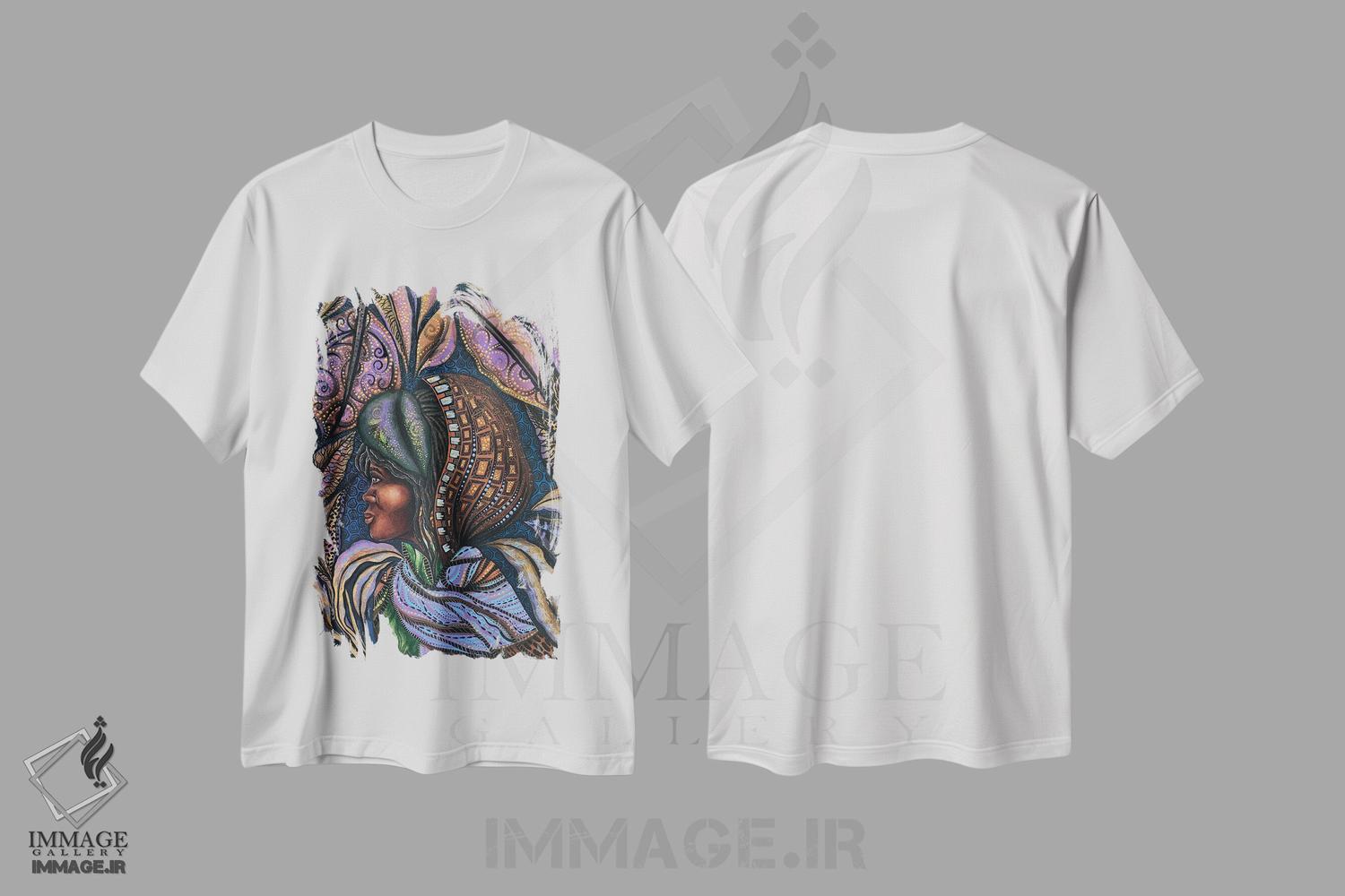 تیشرت طرح دار هریت زیر پرده شب، هنر آمریکایی آفریقایی تبار اثر اشلی جوی | immage.ir
