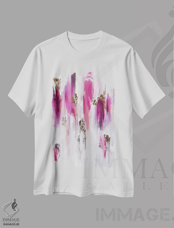 تیشرت طرح دار شیدایی تمشک اثر جولی احمد | immage.ir