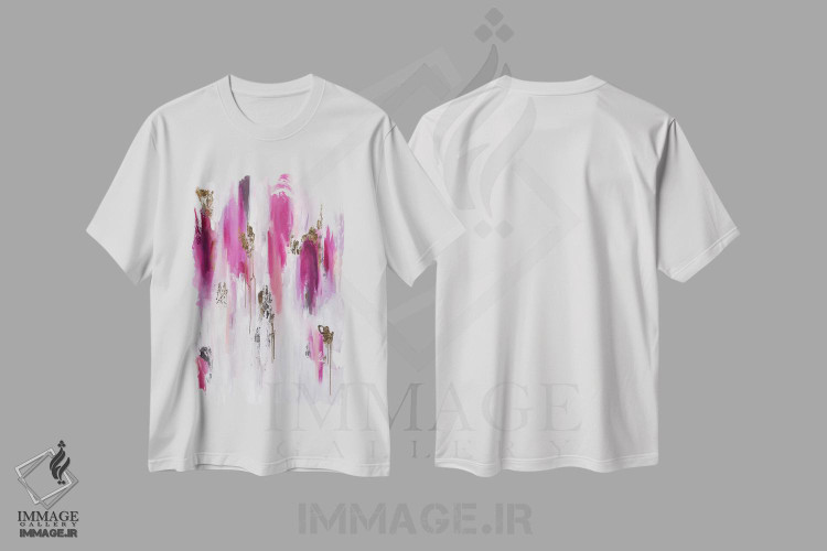 تیشرت طرح دار شیدایی تمشک اثر جولی احمد | immage.ir
