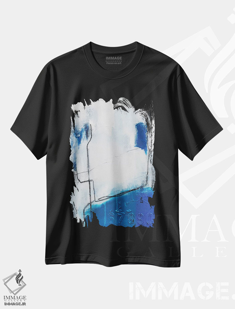 تیشرت طرح دار مرغ آبی روی سیم اثر جولی احمد | فروشگاه ایماژ