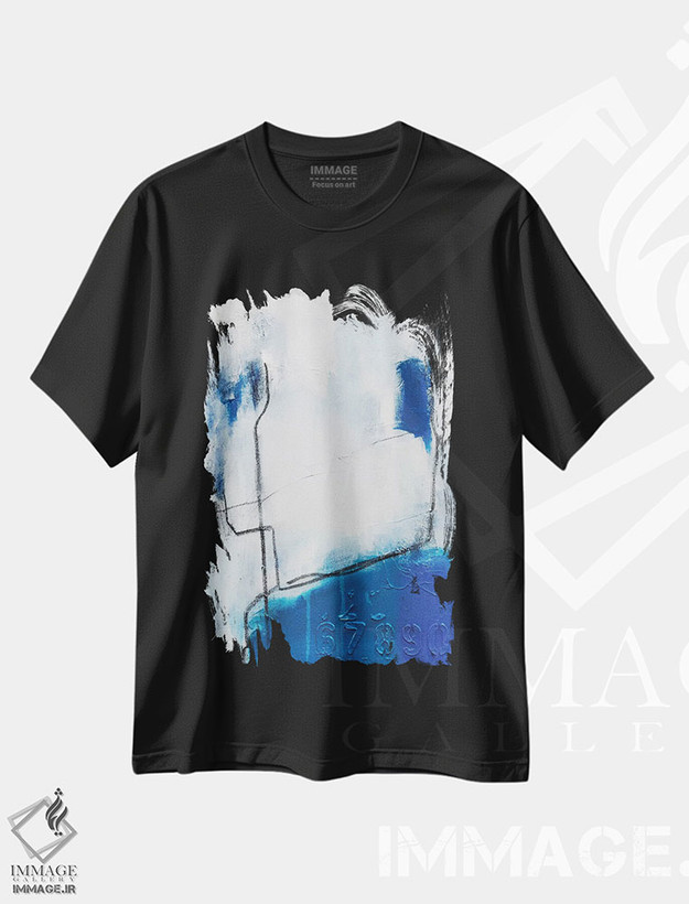 تیشرت طرح دار مرغ آبی روی سیم اثر جولی احمد | فروشگاه ایماژ