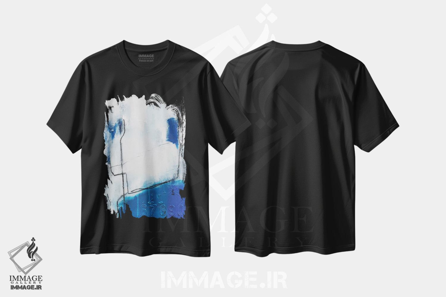 تیشرت طرح دار مرغ آبی روی سیم اثر جولی احمد | فروشگاه ایماژ