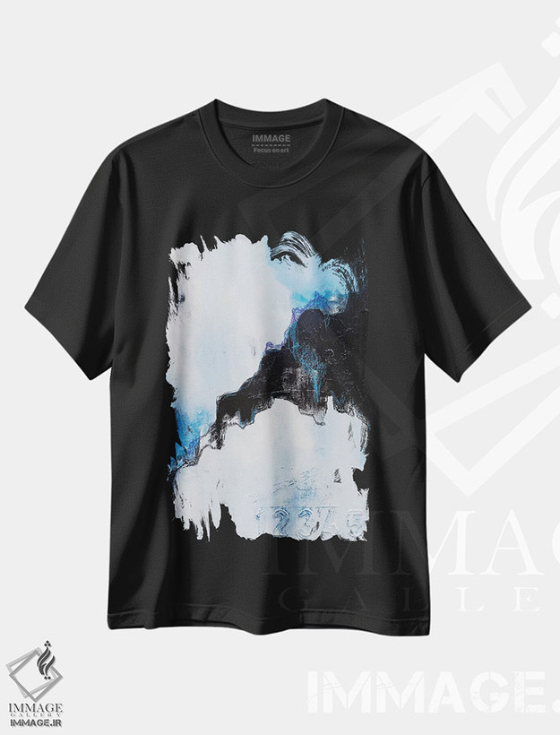 تیشرت طرح دار کوه سیاه شکسته اثر جولی احمد | فروشگاه ایماژ