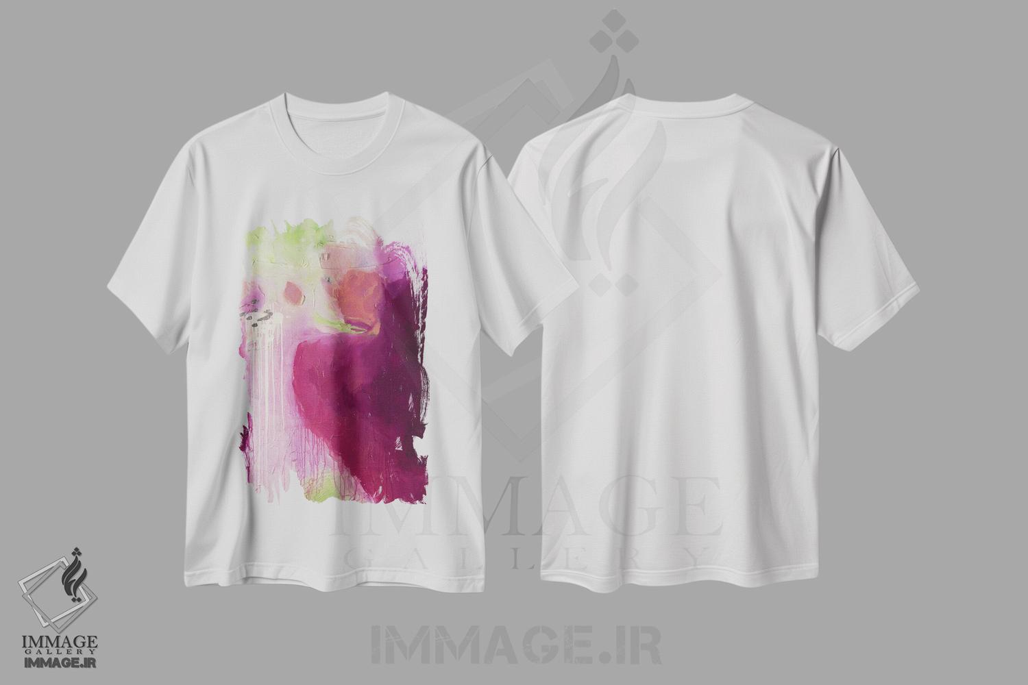 تیشرت طرح دار برافروختگی اثر جولی احمد | immage.ir