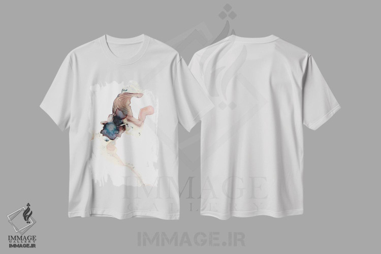 تیشرت طرح دار رز و هل اثر جولی احمد | immage.ir
