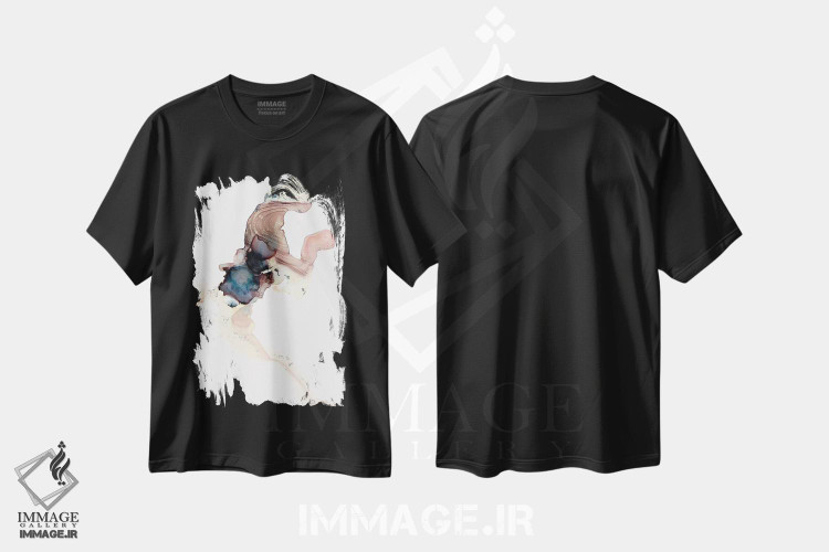 تیشرت طرح دار رز و هل اثر جولی احمد | فروشگاه ایماژ