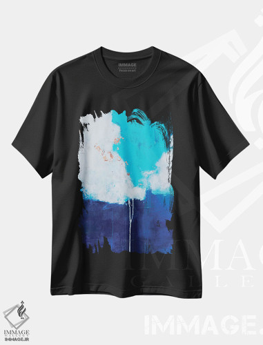 تیشرت طرح دار تاریک و طوفانی دنیلز اثر جولی احمد | فروشگاه ایماژ