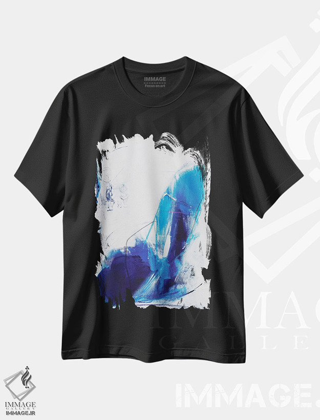 تیشرت طرح دار یاقوت کبود مرا روشن کن اثر جولی احمد | فروشگاه ایماژ