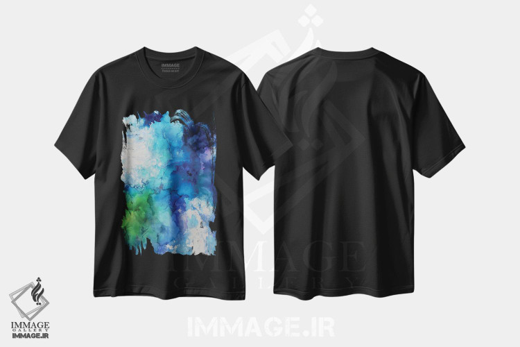 تیشرت طرح دار مقصد آب درمانی اثر جولی احمد | فروشگاه ایماژ