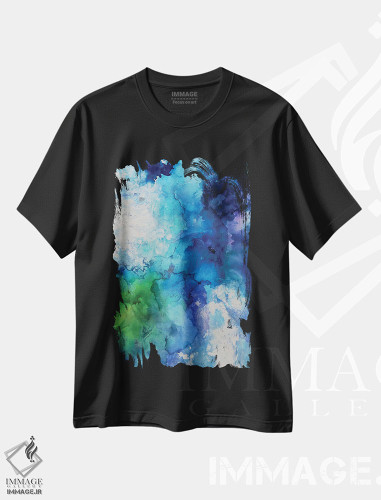 تیشرت طرح دار مقصد آب درمانی اثر جولی احمد | فروشگاه ایماژ
