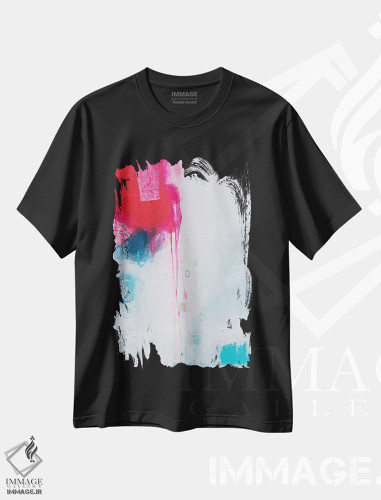 تیشرت طرح دار بی نام ۲ اثر جولی احمد | فروشگاه ایماژ