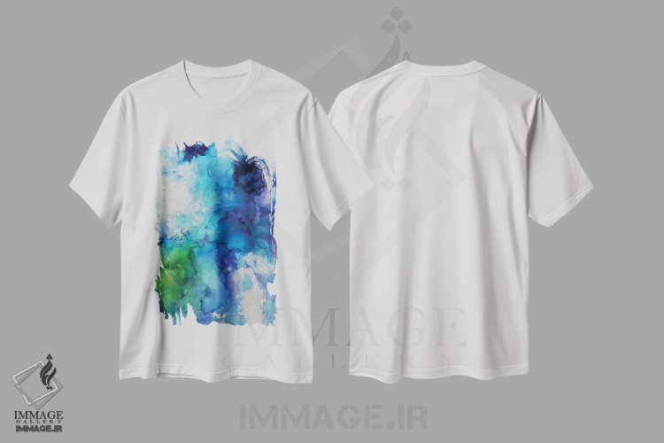 تیشرت طرح دار مقصد آب درمانی اثر جولی احمد | immage.ir