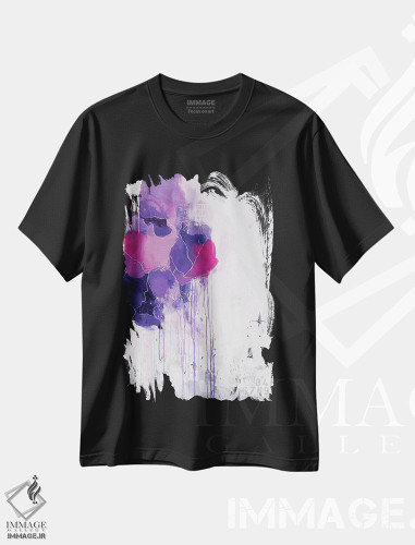 تیشرت طرح دار آشفته و داغان اثر جولی احمد | فروشگاه ایماژ