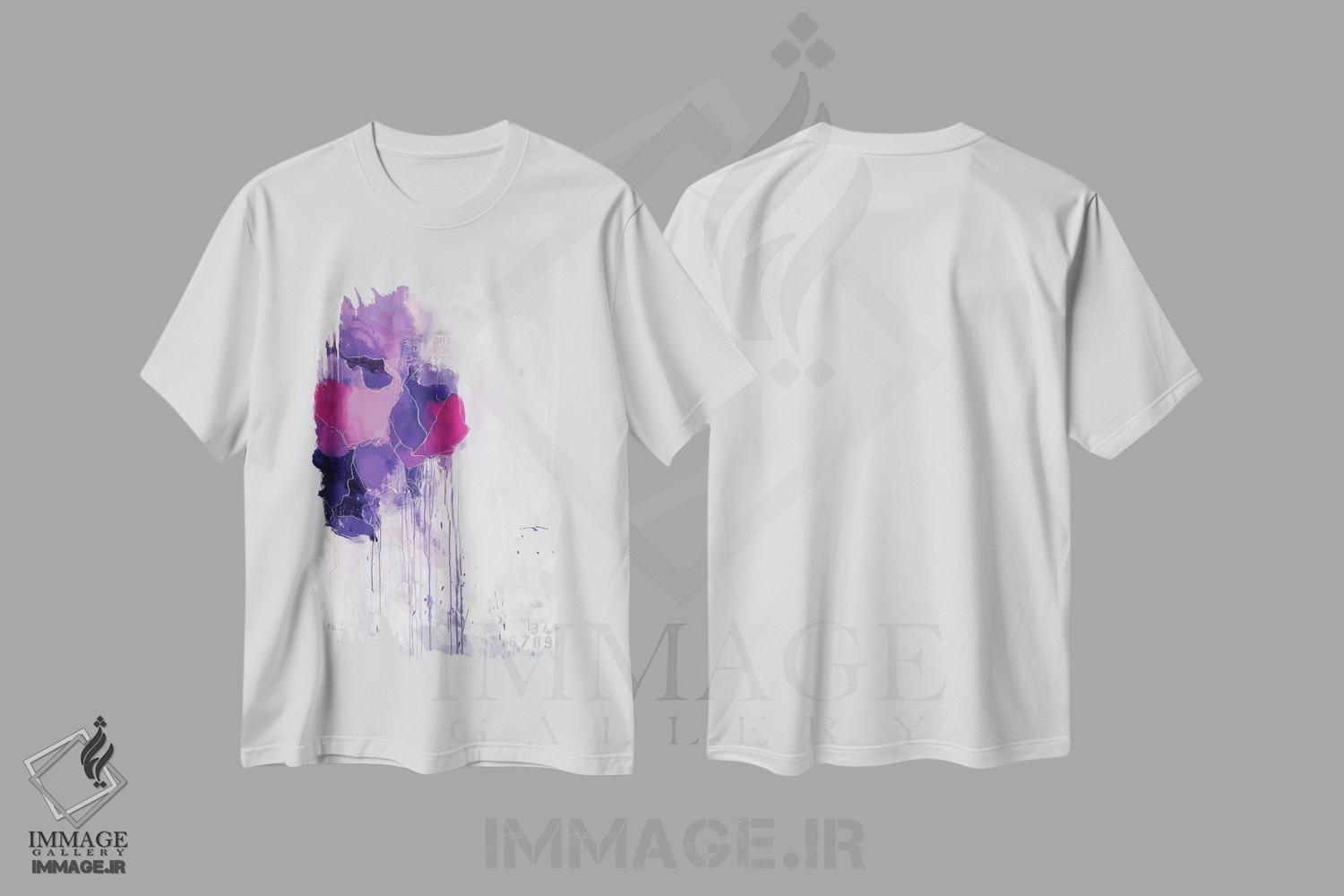 تیشرت طرح دار آشفته و داغان اثر جولی احمد | immage.ir