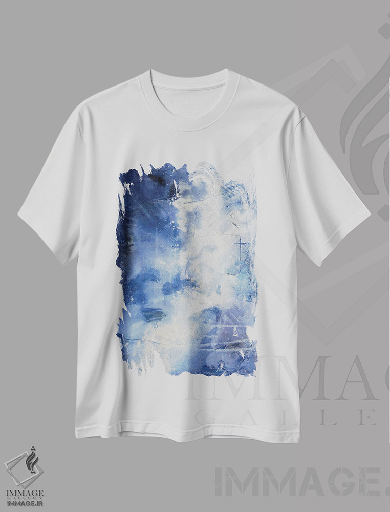 تیشرت طرح دار سقوط آسمان اثر جولی احمد | immage.ir