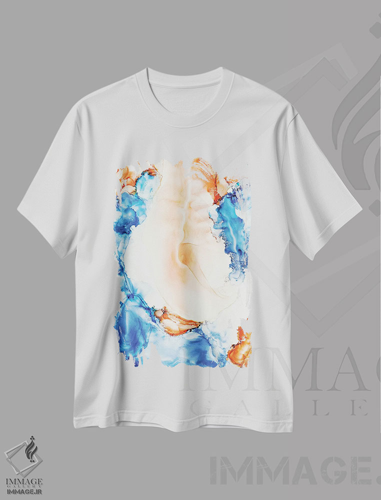 تیشرت طرح دار آتش بیابان اثر جولی احمد | immage.ir
