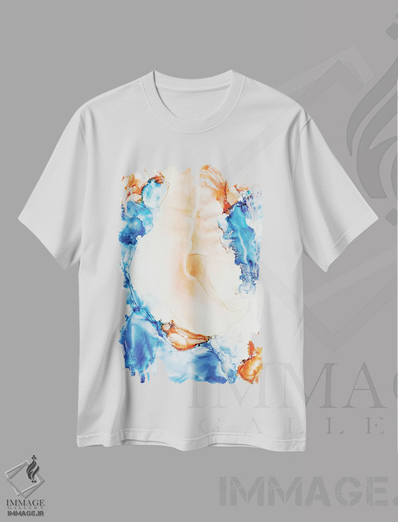 تیشرت طرح دار آتش بیابان اثر جولی احمد | immage.ir