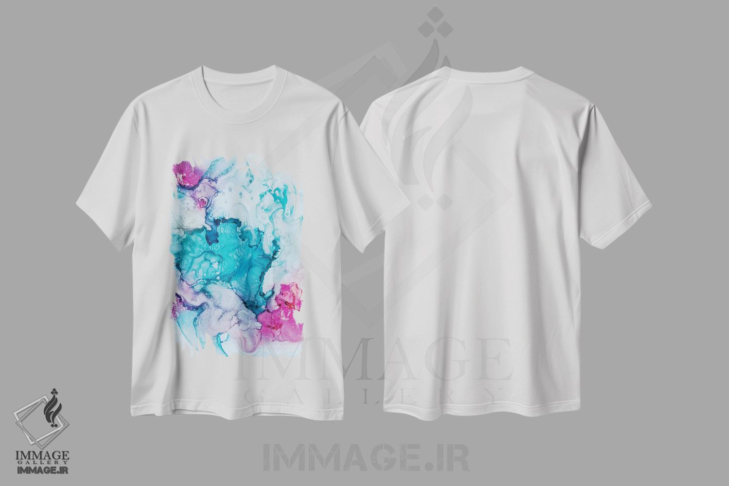 تیشرت طرح دار مرجان شکری اثر جولی احمد | immage.ir
