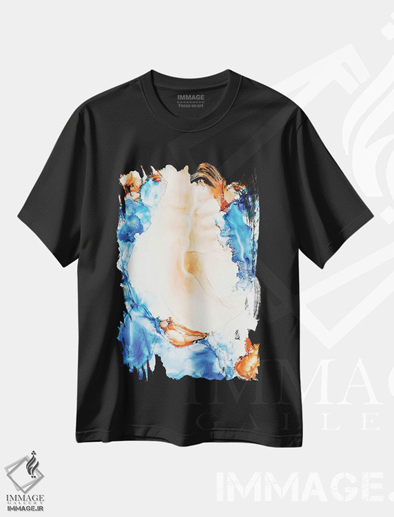 تیشرت طرح دار آتش بیابان اثر جولی احمد | فروشگاه ایماژ