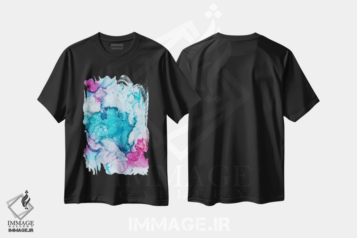 تیشرت طرح دار مرجان شکری اثر جولی احمد | فروشگاه ایماژ